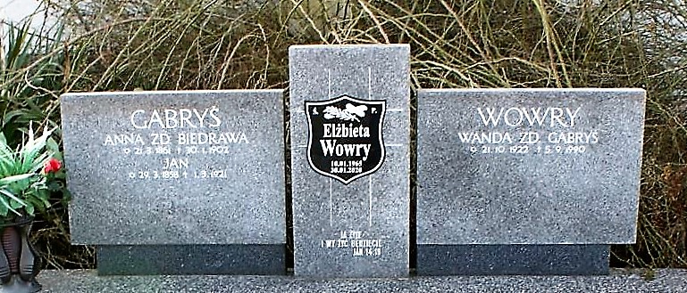 Grób Elżbieta Wowry